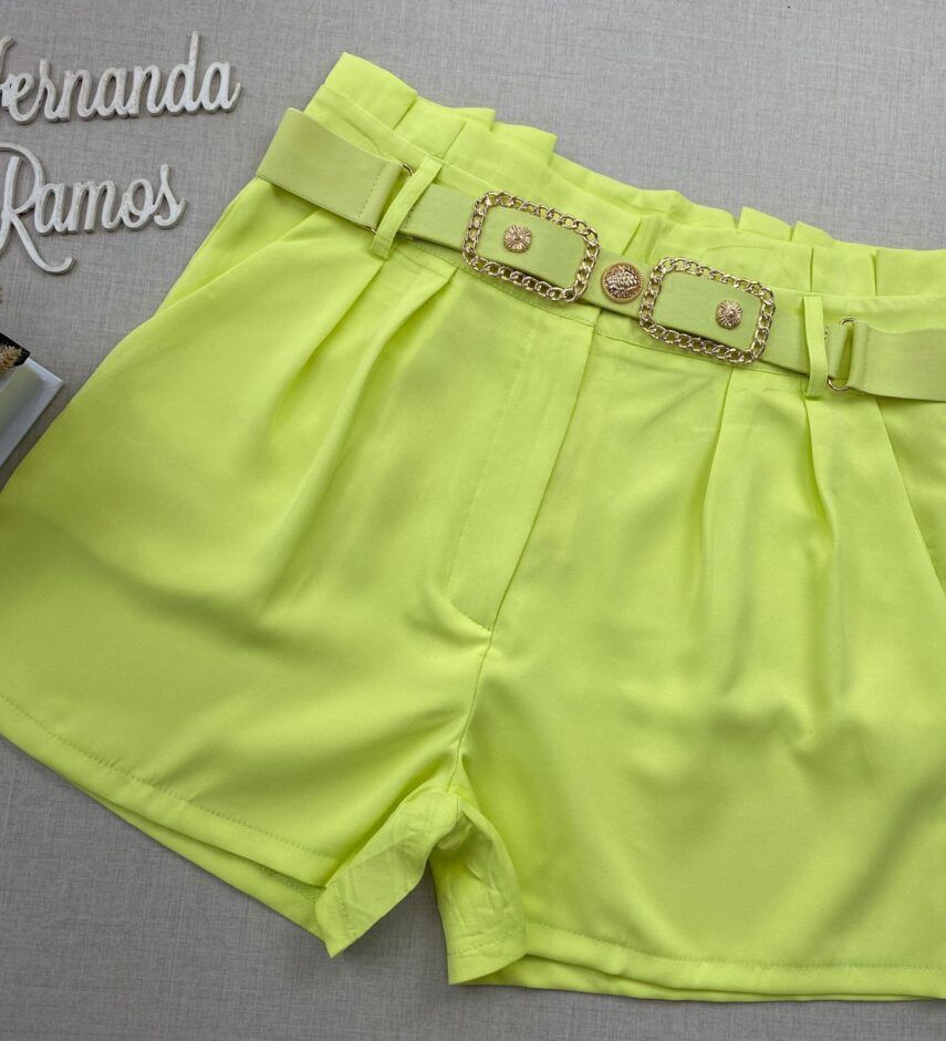 fernandaramosstore com br short feminino com detalhe de cinto verde lima 1