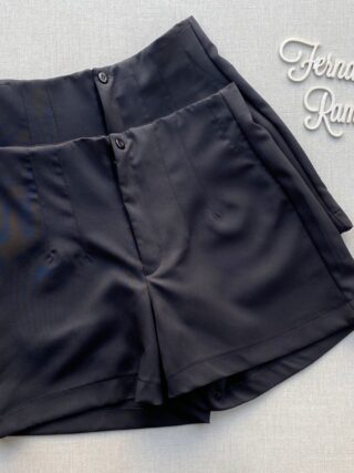 fernandaramosstore com br short feminino de alfaiataria preto com detalhe