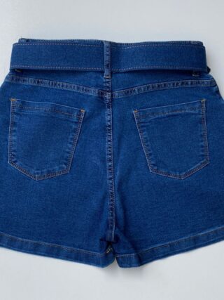 Short Jeans Feminino Alto com Cinto 51124R - Fernanda Ramos Store