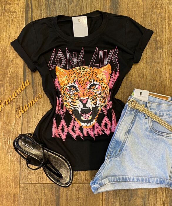 fernandaramosstore com br t shirt feminina manga curta long live preta