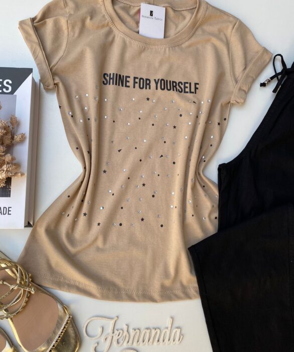 fernandaramosstore com br t shirt feminina manga curta shine for yourself bege 1