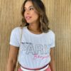 T-shirt Feminina Manga Curta Take me to Paris Branca - Fernanda Ramos Store