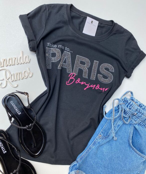 fernandaramosstore com br t shirt feminina manga curta take me to paris preta 1