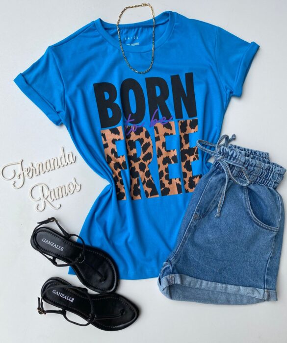 fernandaramosstore com br t shirt manga curta born to be free azul