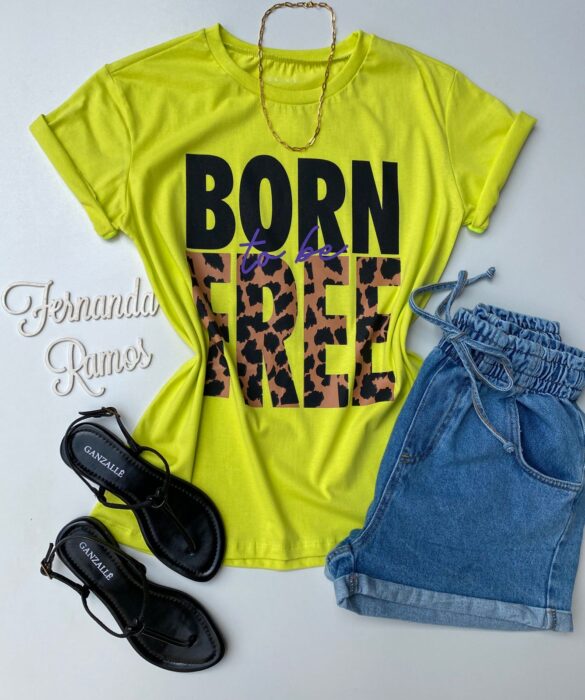 fernandaramosstore com br t shirt manga curta born to be free verde lima