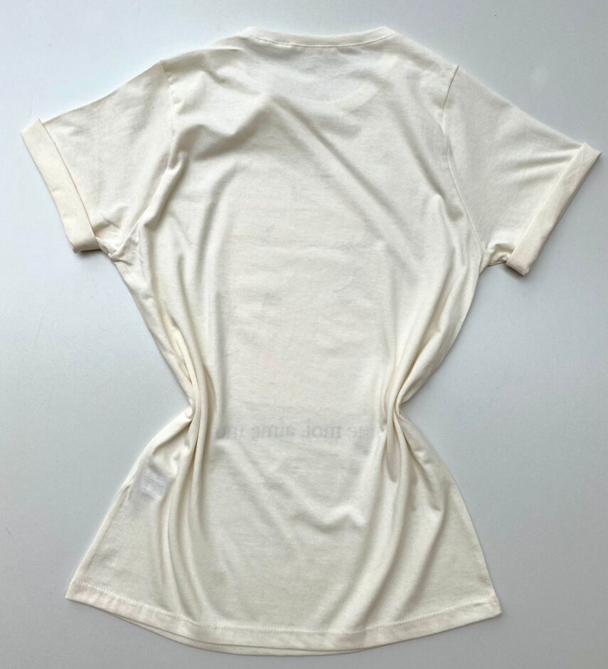 T-shirt Manga Curta com Estampa Aime Moi, Aime Moi Off White - Fernanda Ramos Store
