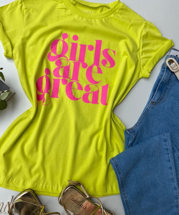 fernandaramosstore com br t shirt manga curta girls are great amarelo