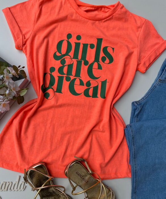 fernandaramosstore com br t shirt manga curta girls are great laranja fluor 1