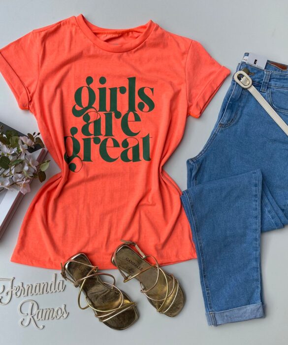 fernandaramosstore com br t shirt manga curta girls are great laranja fluor