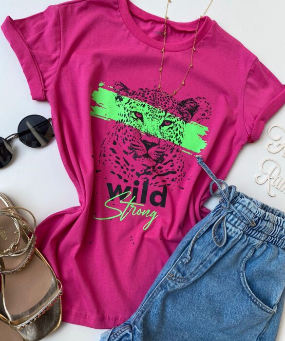 fernandaramosstore com br t shirt manga curta wild strong pink