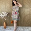 fernandaramosstore com br vestido curto sem bojo com amarracao estampado flores