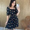 fernandaramosstore com br vestido curto sem bojo com lastex e amarracao estampa preto 3