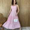 fernandaramosstore com br vestido longo com bojo alca detalhada listrado rosa