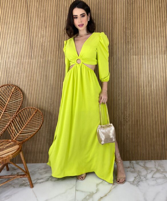 fernandaramosstore com br vestido longo com bojo detalhe de argola manga 34 verde copia