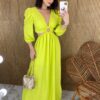 fernandaramosstore com br vestido longo com bojo detalhe de argola manga 34 verde lima 1