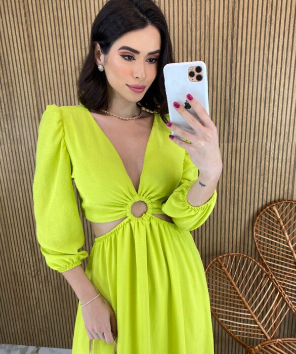 fernandaramosstore com br vestido longo com bojo detalhe de argola manga 34 verde lima