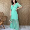 fernandaramosstore com br vestido longo com bojo manga 34 decote v tule verde