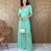 fernandaramosstore com br vestido longo com bojo manga 34 decote v tule verde 2