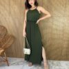 fernandaramosstore com br vestido longo de malha alca fina verde militar 1