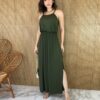 fernandaramosstore com br vestido longo de malha alca fina verde militar