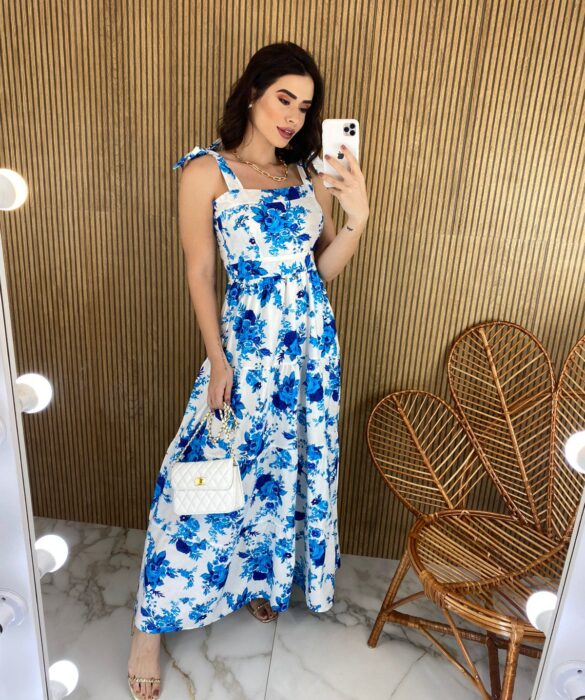 fernandaramosstore com br vestido longo sem bojo amarracao nas alcas floral azul 3