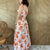 fernandaramosstore com br vestido longo sem bojo amarracao nas alcas floral coral