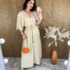 fernandaramosstore com br vestido longo sem bojo com amarracao manga 34 cru