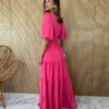 fernandaramosstore com br vestido longo sem bojo manga 34 decote v pink 3