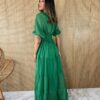 fernandaramosstore com br vestido longo sem bojo manga 34 decote v verde bandeira