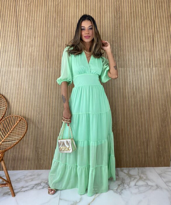 fernandaramosstore com br vestido longo sem bojo manga 34 decote v verde lima