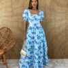 fernandaramosstore com br vestido longo sem bojo manga bufante estampado rosas azul