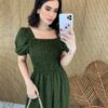 fernandaramosstore com br vestido longo sem bojo poa verde com lastex e fenda 2