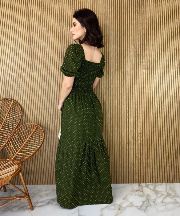 fernandaramosstore com br vestido longo sem bojo poa verde com lastex e fenda