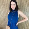 fernandaramosstore com br vestido midi de malha gola azul petroleo