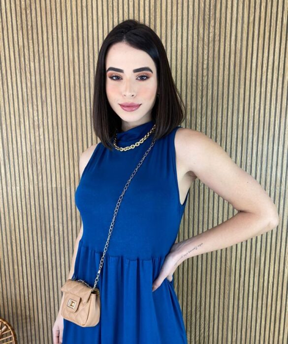 fernandaramosstore com br vestido midi de malha gola azul petroleo