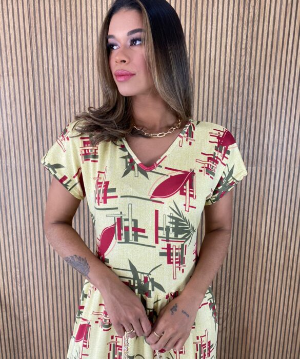 fernandaramosstore com br vestido midi de malha sem bojo manga curta estampado verde 1