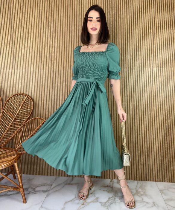 fernandaramosstore com br vestido midi plissado sem bojo com lastex verde oliva 3