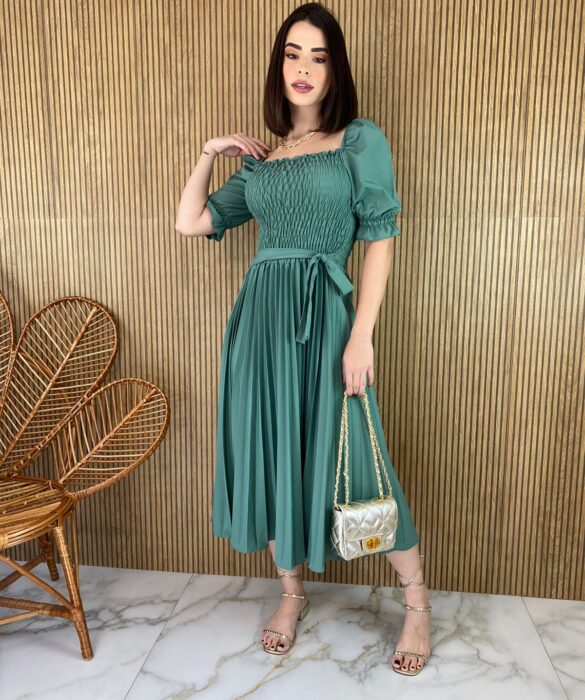 fernandaramosstore com br vestido midi plissado sem bojo com lastex verde oliva 5