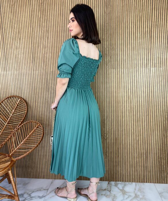 fernandaramosstore com br vestido midi plissado sem bojo com lastex verde oliva