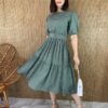 fernandaramosstore com br vestido midi sem bojo com cinto poa verde oliva 5