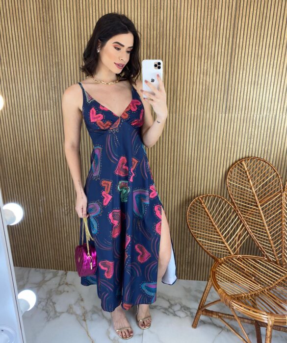 fernandaramosstore com br vestido midi sem bojo com fenda estampado azul marinho 6