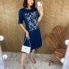 fernandaramosstore com br vestido midi sem bojo manga curta travel journal azul marinho 4