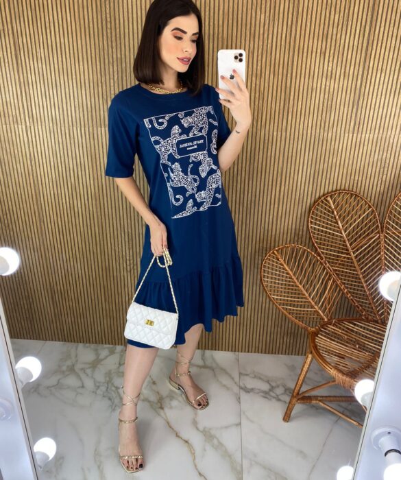 fernandaramosstore com br vestido midi sem bojo manga curta travel journal azul marinho 4