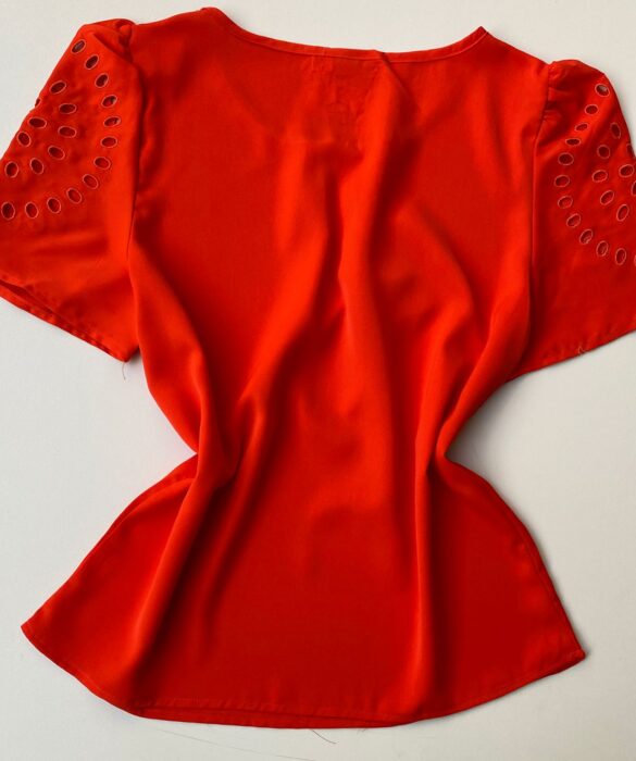 fernandaramosstore com br blusa feminina detalhes vazados na manga coral 2