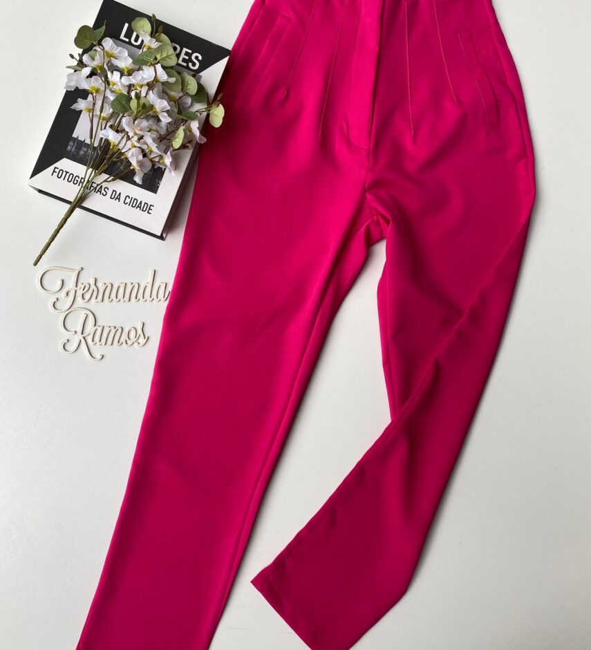 Calça Feminina Skinny sem Bolsos Pink Fernanda Ramos Store