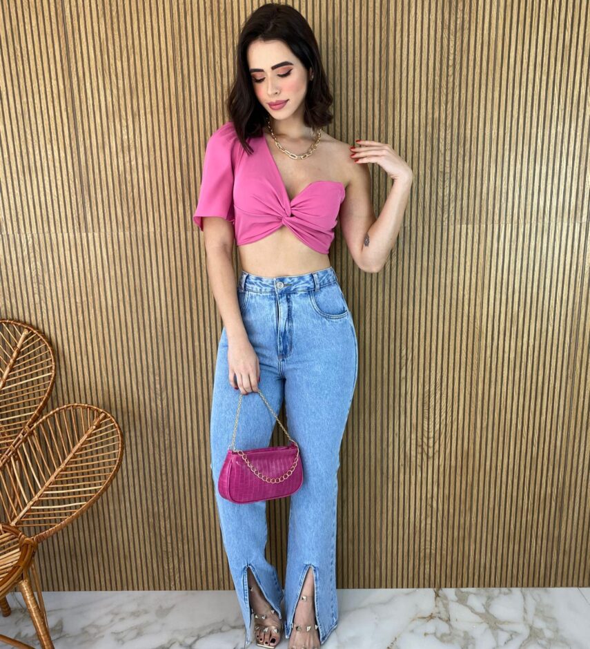 Calça Jeans Feminina Gabi com Detalhe - Fernanda Ramos Store