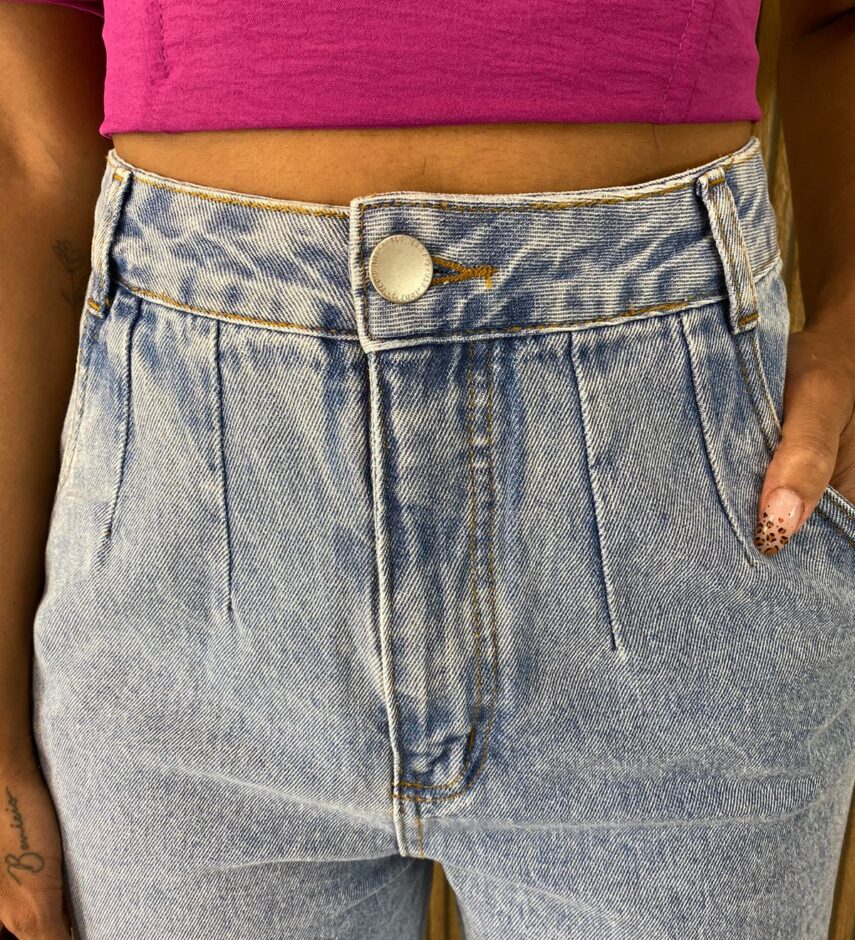 Calça Jeans Feminina Marine com Detalhe - Fernanda Ramos Store