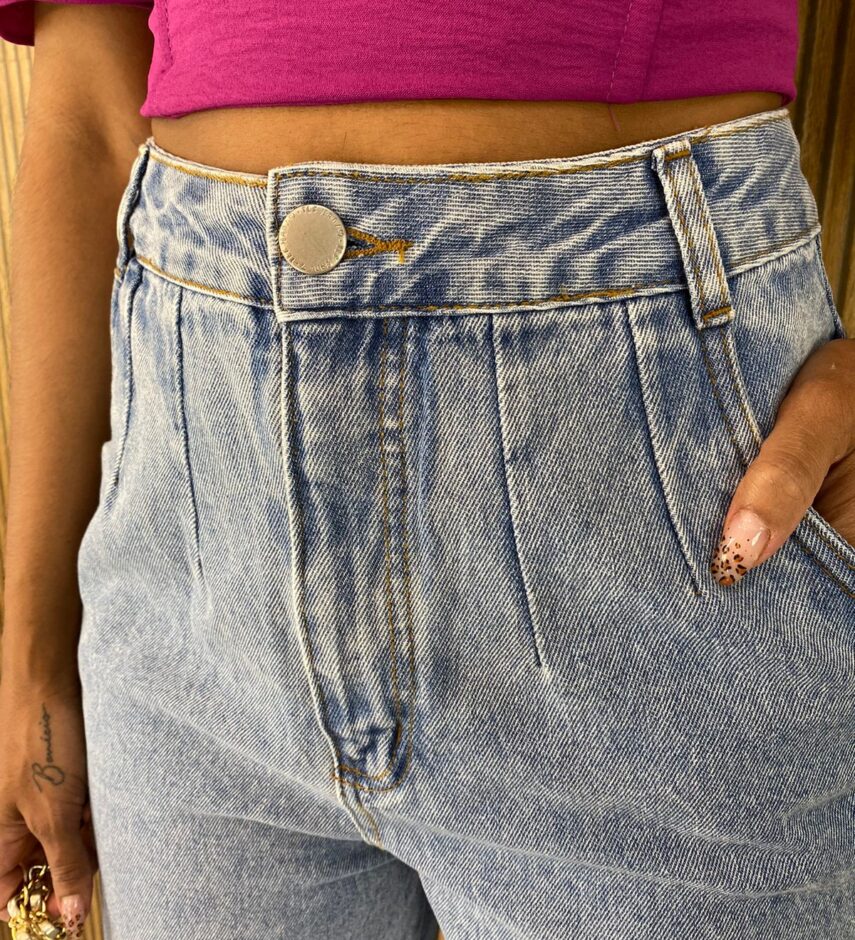 Calça Jeans Feminina Marine com Detalhe - Fernanda Ramos Store