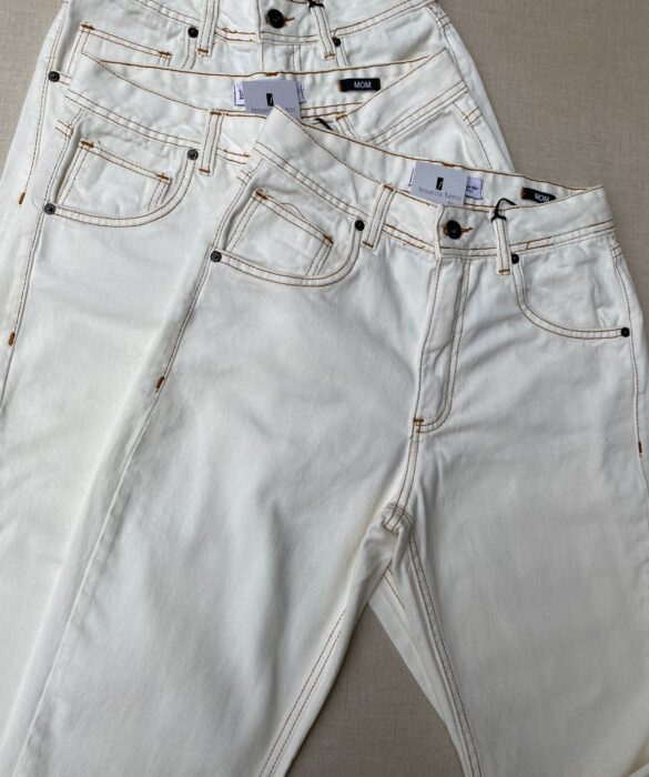 Calça Jeans Feminina Mom Off White 4658 - Fernanda Ramos Store