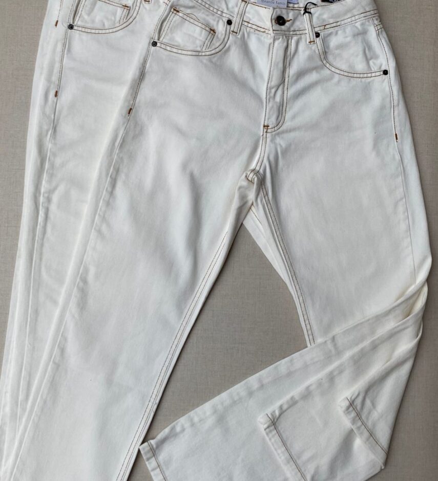 Calça Jeans Feminina Mom Off White 4658 - Fernanda Ramos Store